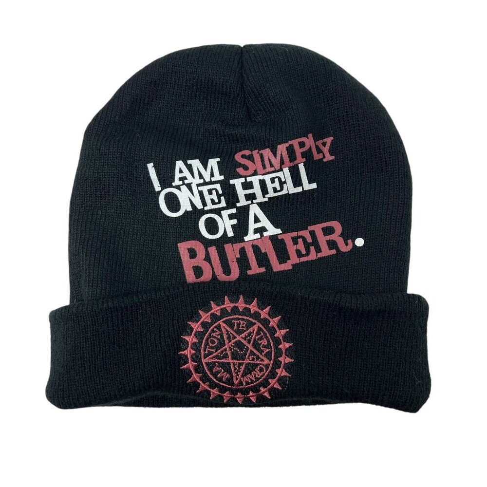 Black Butler Knit Beanie Hat Ski Skull Cap Logo Magna Anime Kuroshitsuji Japan